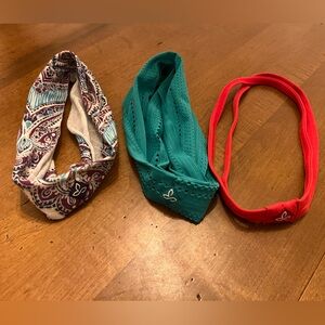 Set of three Prana headbands